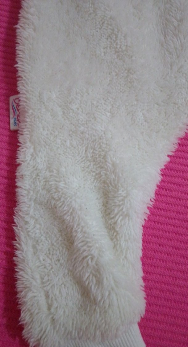 Kapüşonlu Beyaz Bebek Tulumu - Görsel 3