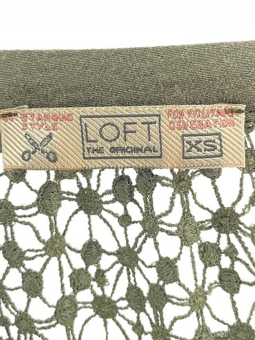 xs Beden haki Renk Loft Bluz %70 İndirimli.