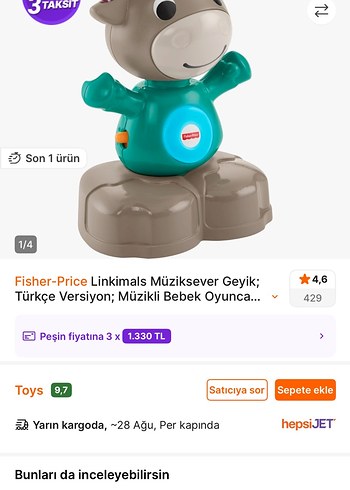Fisher Price Fisher Price Linkimals Müziksever Geyik