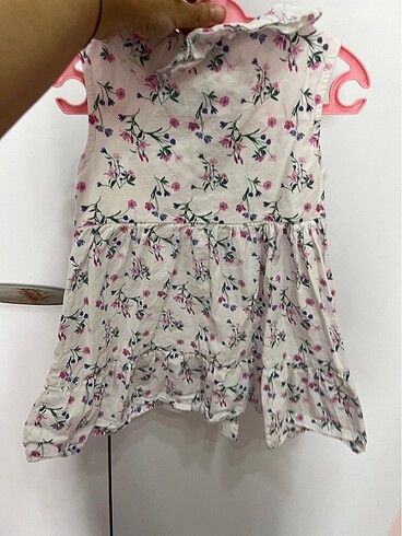 24-36 Ay Beden beyaz Renk Hello baby 3 yaş poplin kız çocuk elbise fırfırlı