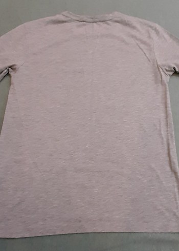 Acik gri Kısa Kollu Tişört - Görsel 2