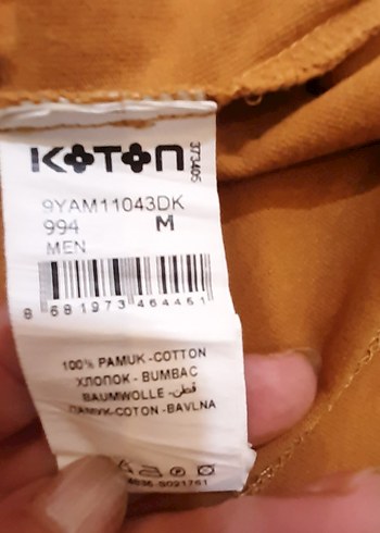 Hardal Renkli Erkek Kısa Kollu Tişört - Görsel 5