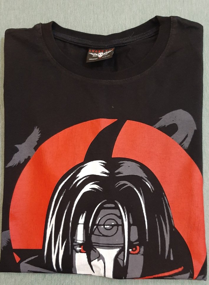 Siyah Itachi Baskılı Erkek Tişört - Görsel 3