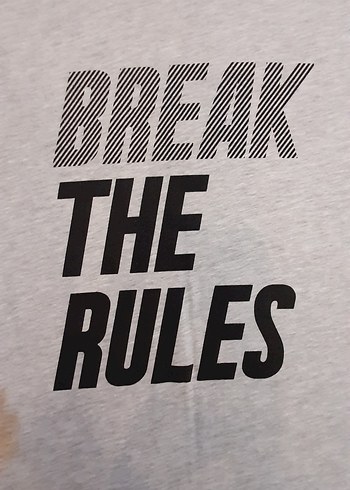 Gri Erkek Tişörtü, Kısa Kollu, Baskılı - Görsel 2