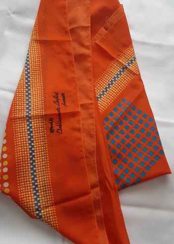 Turuncu Uzun Kadın Şal - Görsel 3