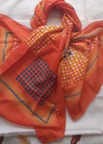 Turuncu Uzun Kadın Şal - Görsel 2