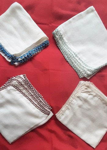 Boncuk oyalı tülbent - Görsel 3