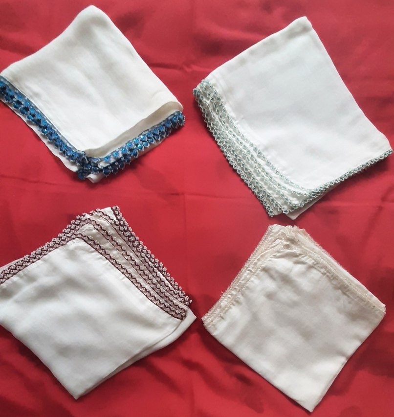 Boncuk oyalı tülbent - Görsel 3