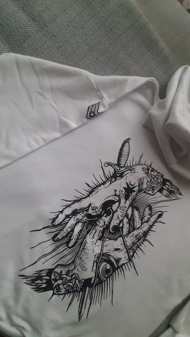 Beyaz Kapüşonlu Sweatshirt - Görsel 5