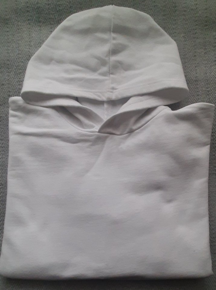 Beyaz Kapüşonlu Sweatshirt - Görsel 2