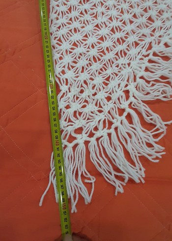 El örgüsü beyaz şal - Görsel 4