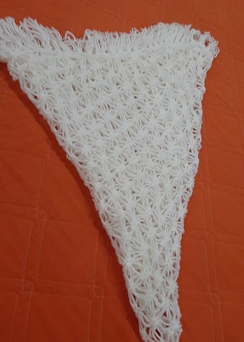 El örgüsü beyaz şal - Görsel 6