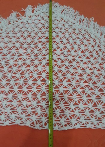 El örgüsü beyaz şal - Görsel 7