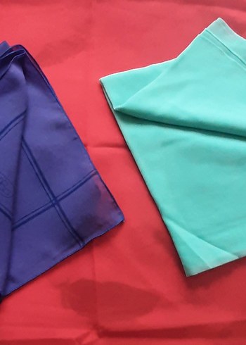 Mor ve Açık yeşil Renginde Fular / Başörtü - Görsel 2