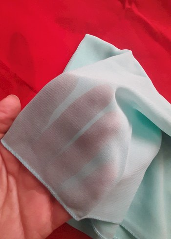 Mor ve Açık yeşil Renginde Fular / Başörtü - Görsel 6