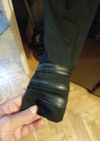 Siyah Deri Kemerli Kadın Ceket - Görsel 5