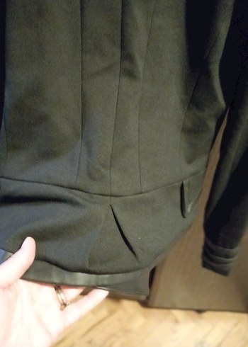 Siyah Deri Kemerli Kadın Ceket - Görsel 3