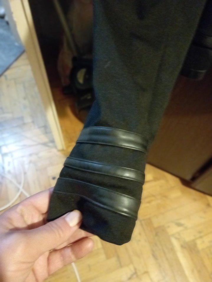 Siyah Deri Kemerli Kadın Ceket - Görsel 5