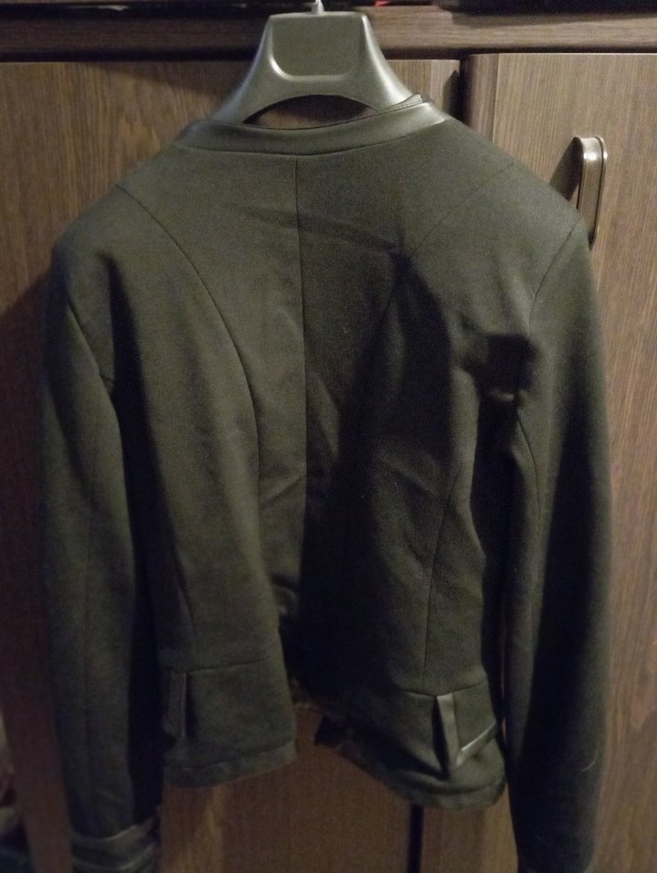 Siyah Deri Kemerli Kadın Ceket - Görsel 4