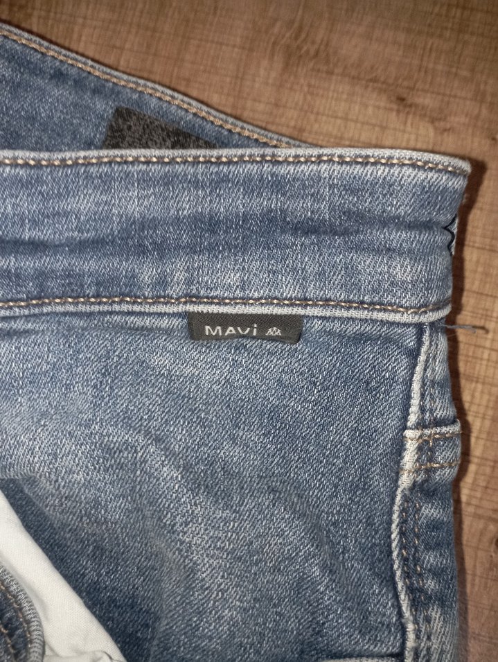 Kadın Mavi Midi Denim Pantolon - Görsel 3