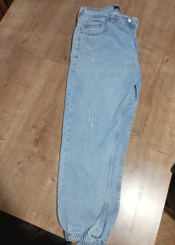 Zara Gri Baskılı Normal Boy Kadın Kot Pantolon - Görsel 2