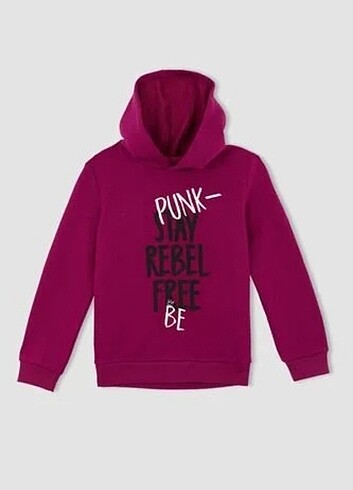 10 Yaş Beden mor Renk DeFacto Erkek Çocuk Kapüşonlu Sweatshirt
