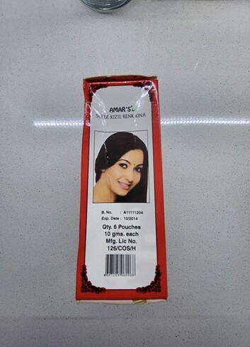 Orijinal kızıl saç boyası ve Hint kınası 7X10 gr Şase  - Görsel 4