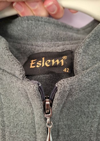 Gri Uzun Kadın Kaban Kürklü Detaylı - Görsel 6