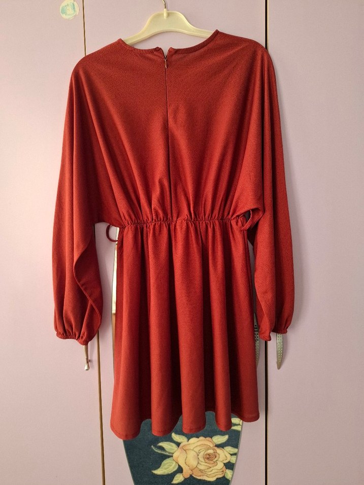 Kırmızı Salaş Midi Tunik - Görsel 3