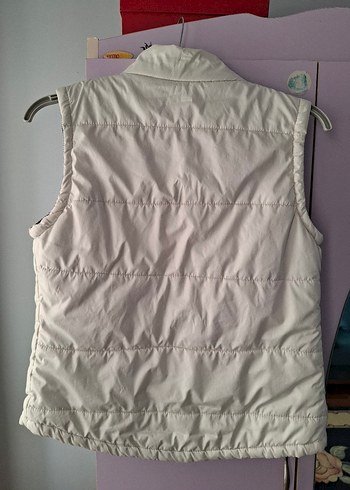 Beyaz Fermuarlı Kadın Yelek - Görsel 3