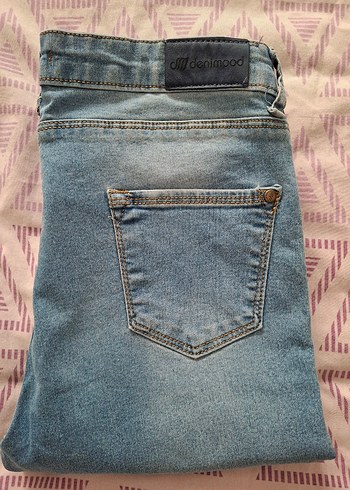 Kadın Mavi Denim Regular Fit Pantolon - Görsel 3