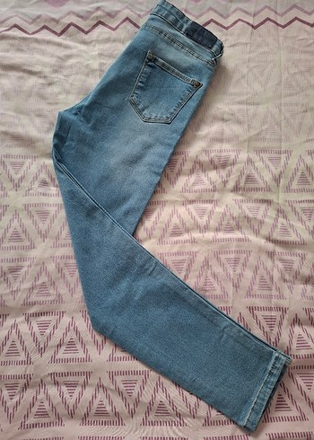 Kadın Mavi Denim Regular Fit Pantolon - Görsel 4