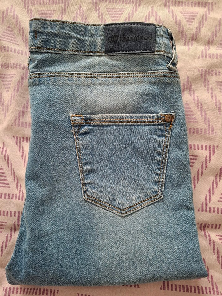 Kadın Mavi Denim Regular Fit Pantolon - Görsel 3