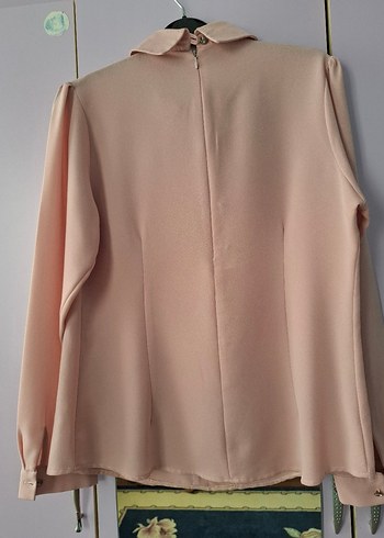 Pudra Pembe Düğmeli Kadın Gömlek - Görsel 2