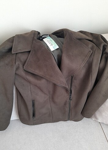 Süet spor kısa ceket - Görsel 2