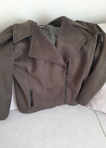 Süet spor kısa ceket - Görsel 3