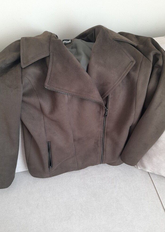 Süet spor kısa ceket - Görsel 3