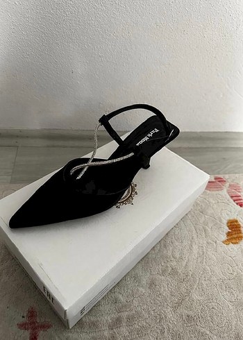 39 Beden siyah Renk Siyah Tokalı Stiletto Kadın Topuklu Ayakkabı