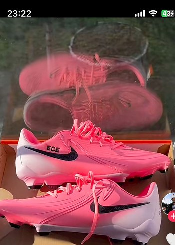 Nike Erkek Pembe Bağcıklı Futbol Ayakkabısı