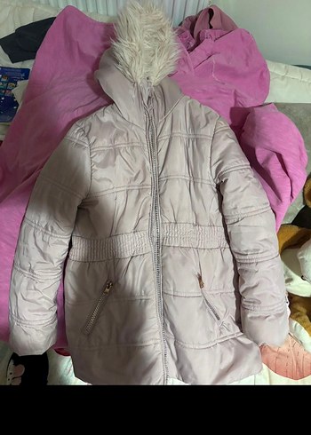 Kız Çocuk  toz pembe Fermuarlı Mont - Görsel 4