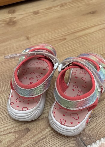 Renkli Kız Çocuk Sandaletleri Velcro Bantlı - Görsel 2