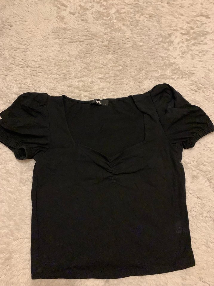 Kadın Siyah ADL marka Tişört - Görsel 4