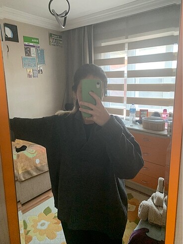 m Beden Gri kazak oversize