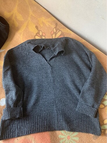 Gri kazak oversize