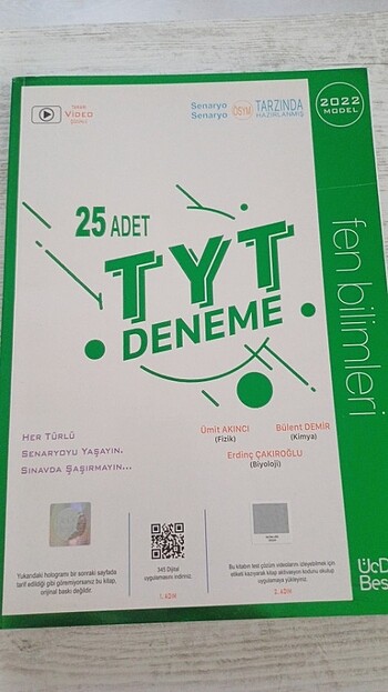  Üç dört beş TYT-AYT FEN Deneme 