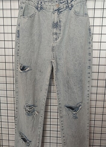 42 Beden Palazzo baggy Jean kot pantolon 