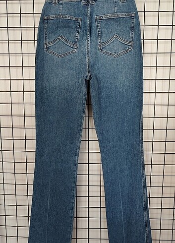 27 Beden Mavi wide leg Jean kot pantolon 