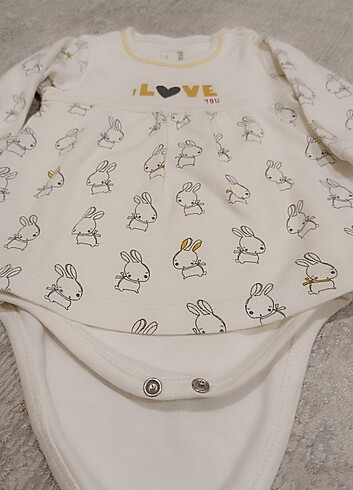 Kız bebek çok rahat çıtçıtlı badili elbise 