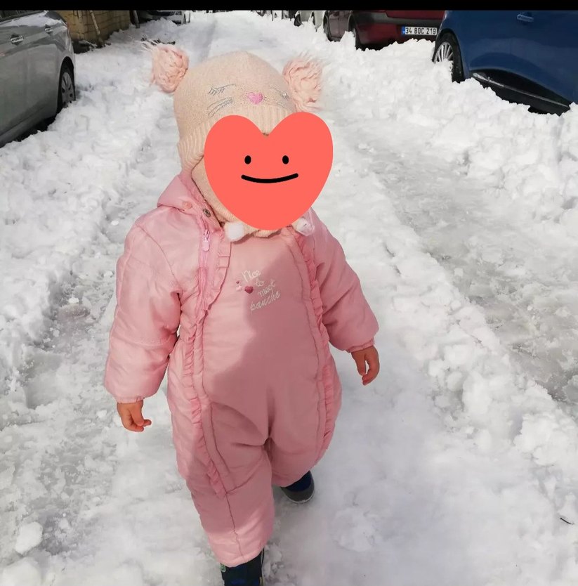 Pembe Kız Bebek Kayak Tulumu - Görsel 2