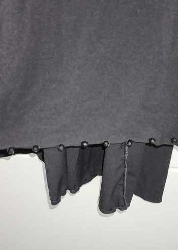 Siyah Uzun Kollu Gevşek Kesim Gotik Elbise - Görsel 6